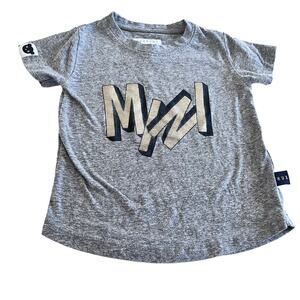 Huxbaby boys MINI gray marled summer cotton short sleeve streetwear t-shirt sz 2